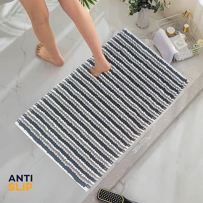 2 Piece Amalfi Super Soft Absorbent Bath Mat Set