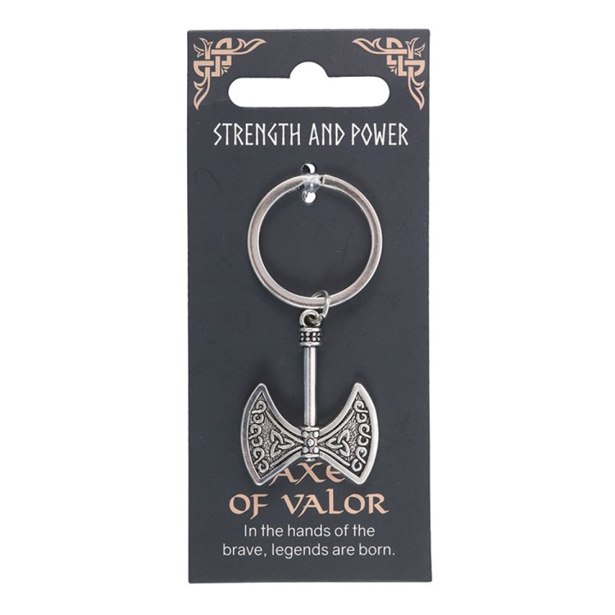 Strength and Power Axe of Valor Keyring