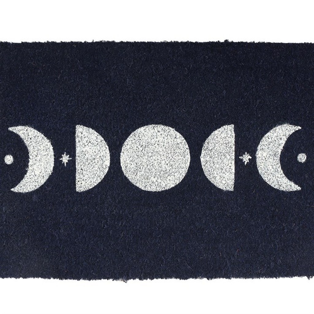 Dark Blue Moon Phase Doormat