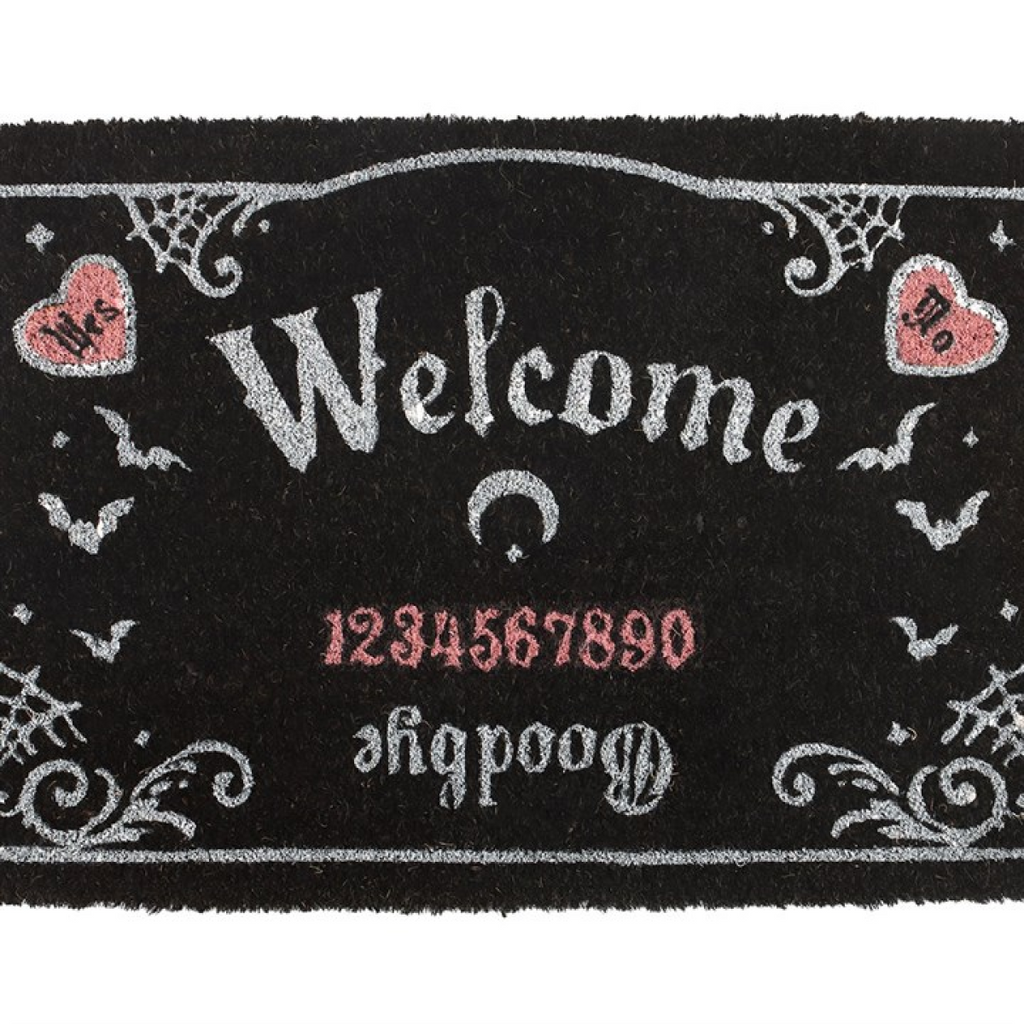 Pink and Black Talking Board Doormat