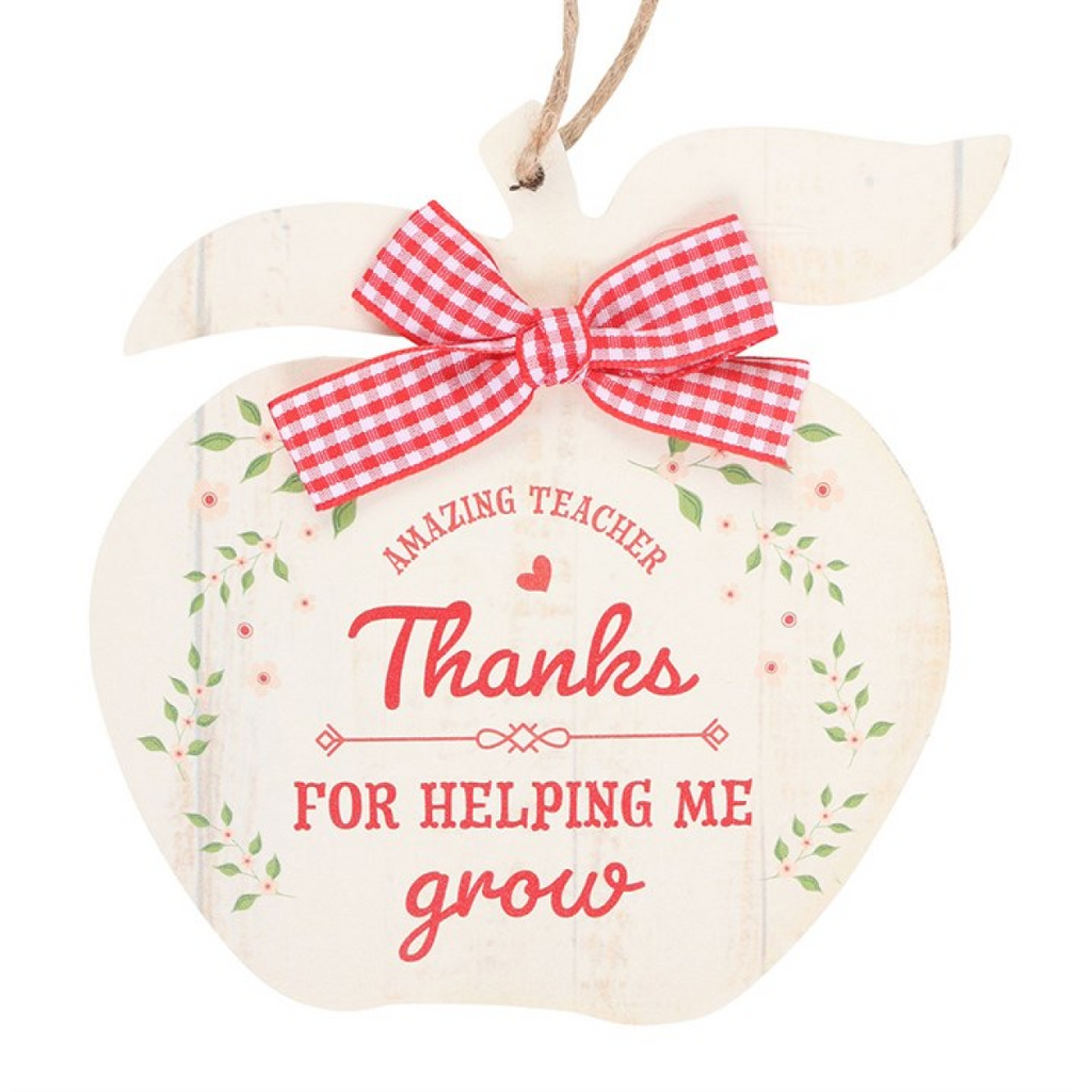 Thanks for Helping Me Grow Apple Hanging Decoration