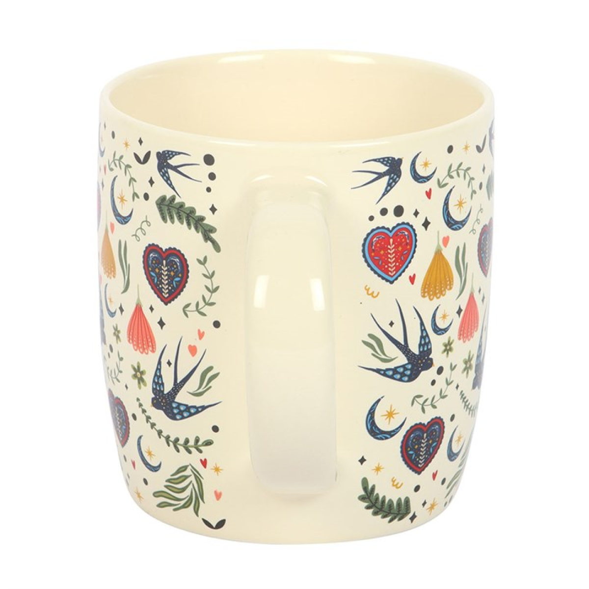 Cream Midnight Bloom Print Mug