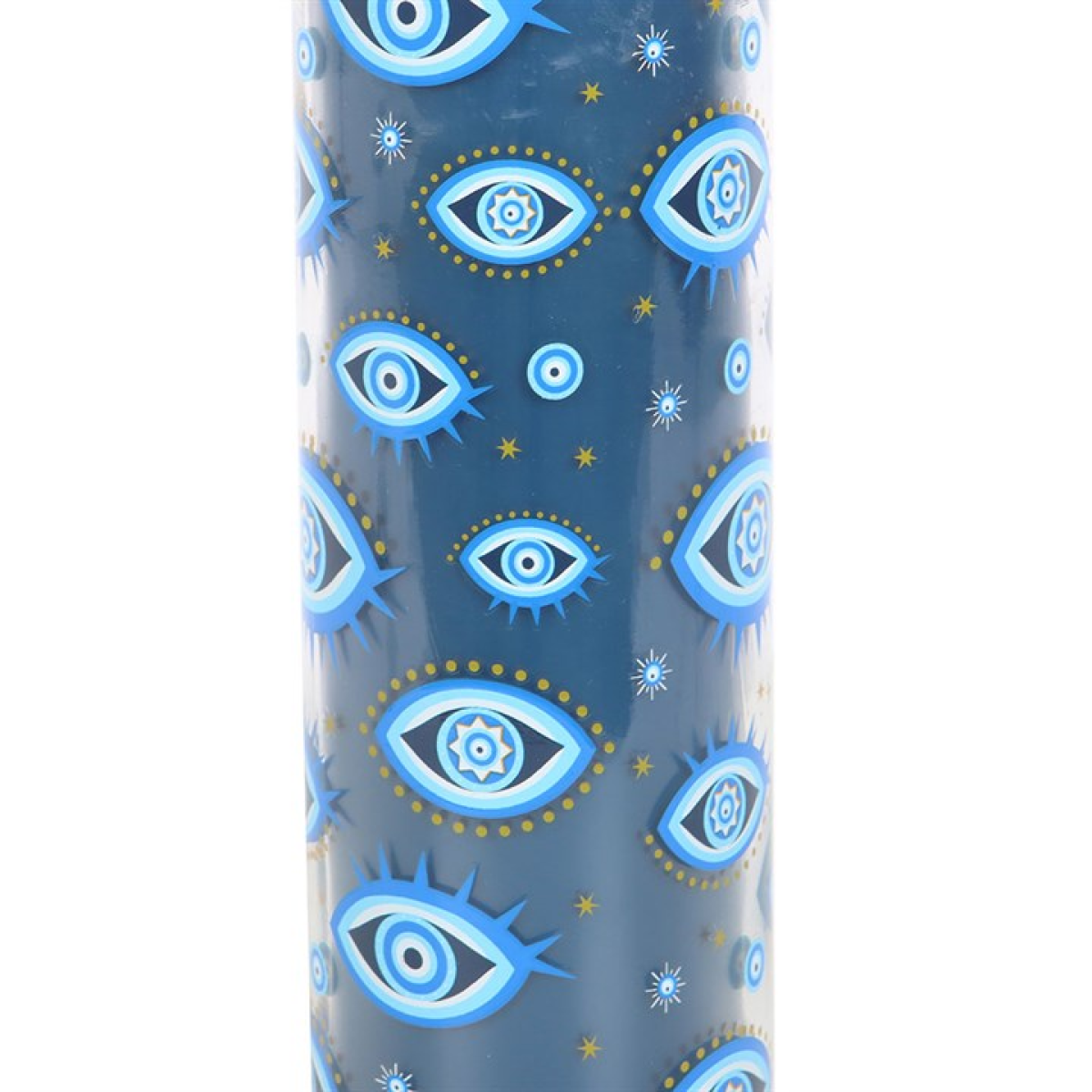 All Seeing Eye Print White Rose Tube Candle