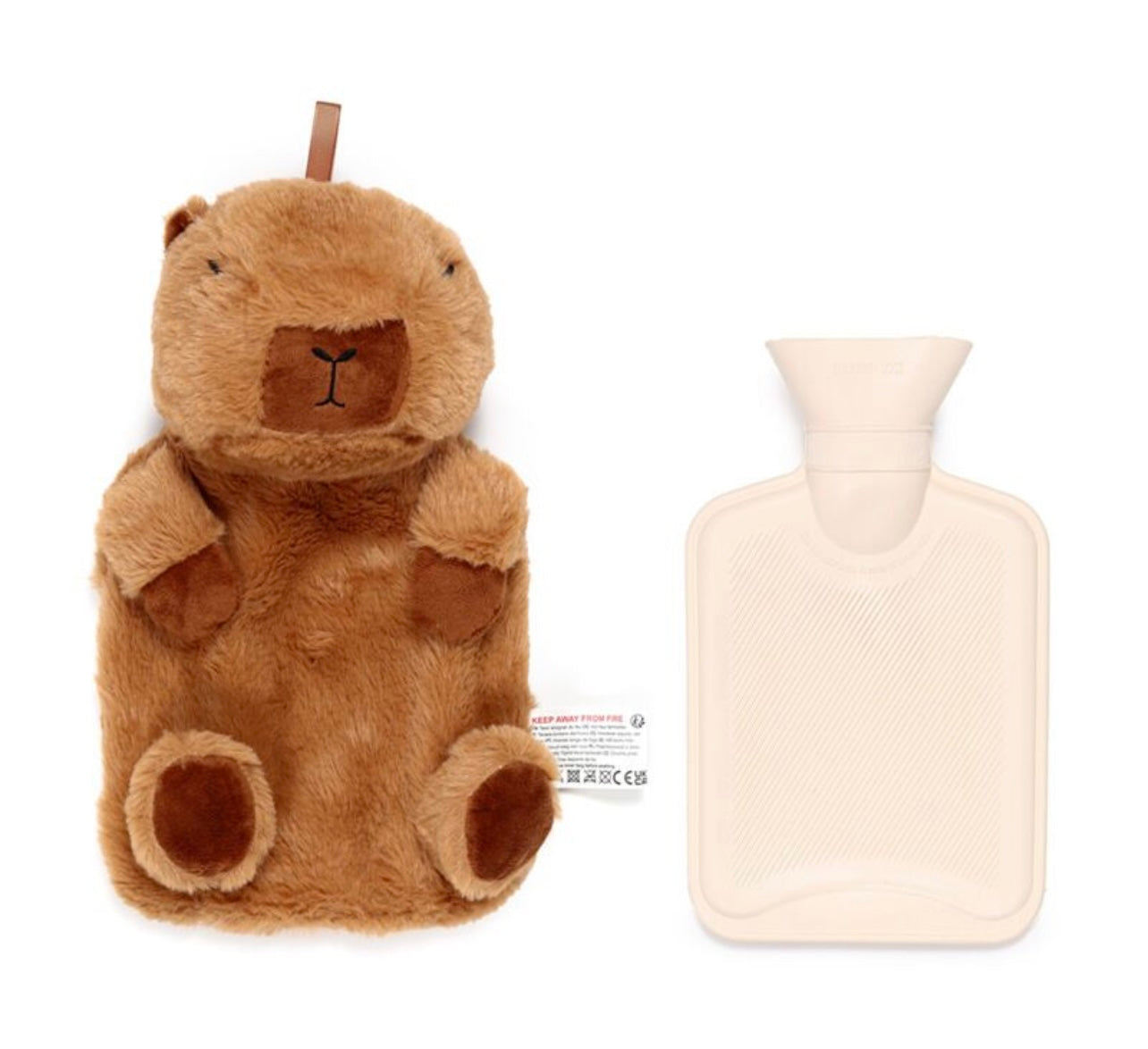 Hot Water Bottle with Plush Cover 650ml - Capybara