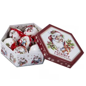 7 Santa Claus Vintage Baubles Box
