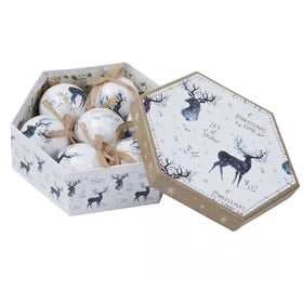 7 Stag Vintage Baubles Box