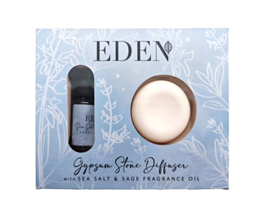 Gypsum Stone Diffuser & Oil Set - Sea Salt & Sage