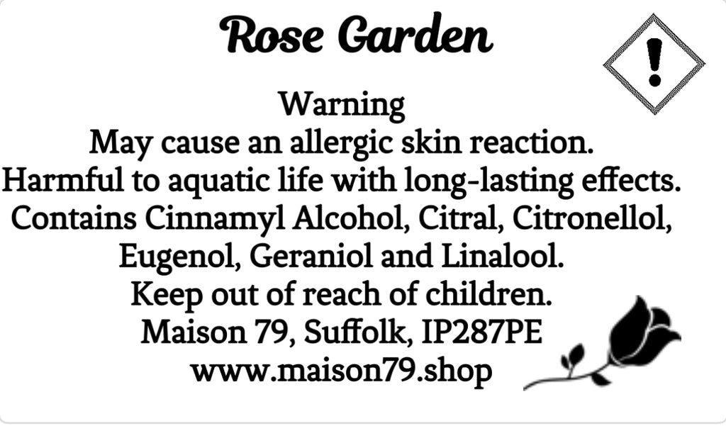 Hand Poured Botanical Soy Wax Bar –  Rose Garden