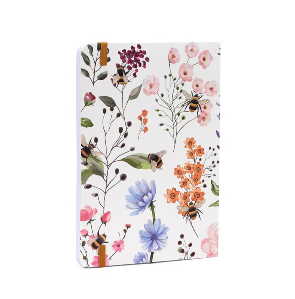 Recycled Paper A5 Lined Notebook with Elastic - Nectar Meadows