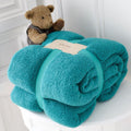 Teddy Collection Throw 130cm x 180cm Teal