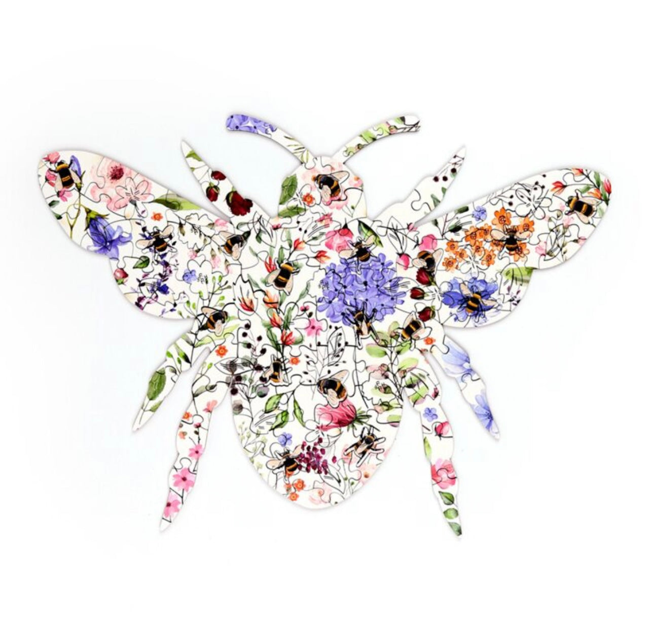 130pc Wooden Jigsaw Puzzle - Nectar Meadows Bee