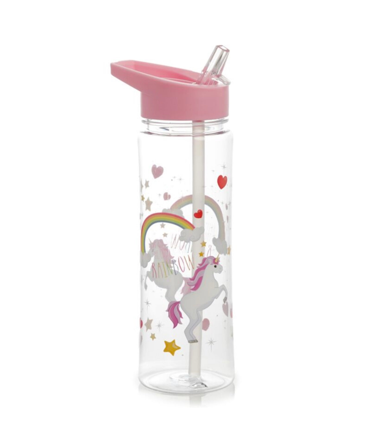 Reusable Shatterproof Water Bottle 550ml - Enchanted Rainbows Unicorn