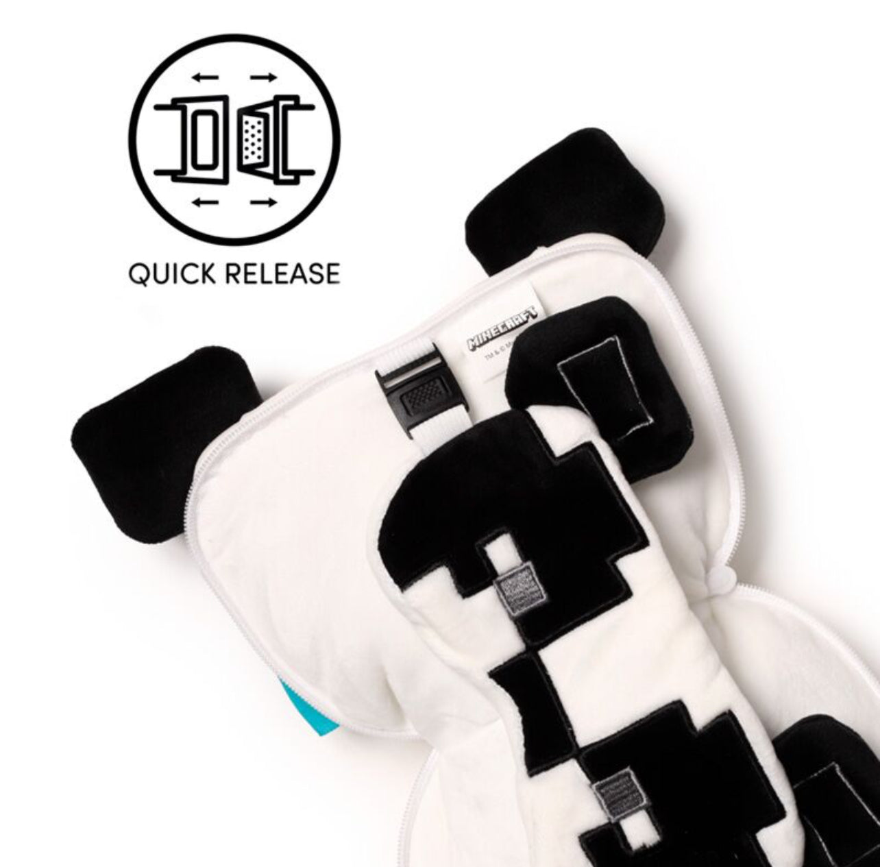 Relaxeazzz Travel Pillow & Eye Mask - Minecraft Panda