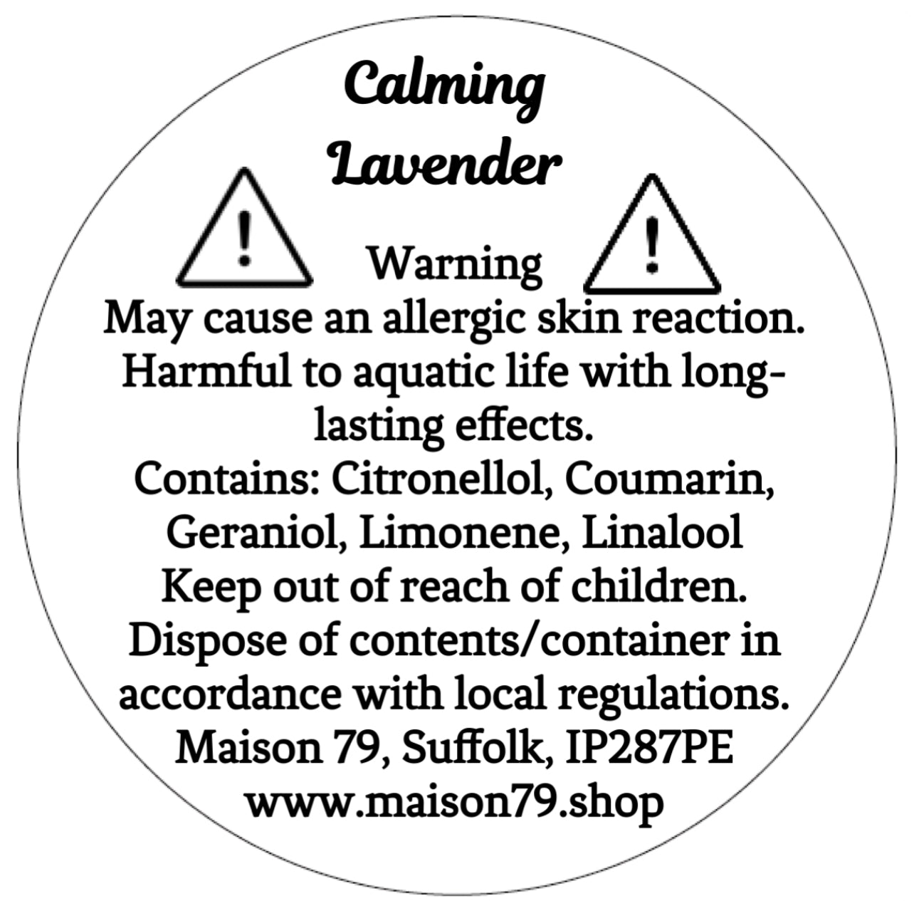 Hand Poured Botanical Soy Wax Bar – Calming Lavender