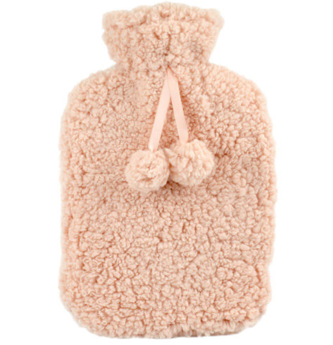 Teddy Fur Hot Water Bottle Pink