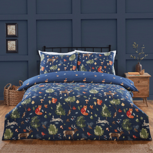 Autumn Forest Reversible Duvet Set - Kingsize
