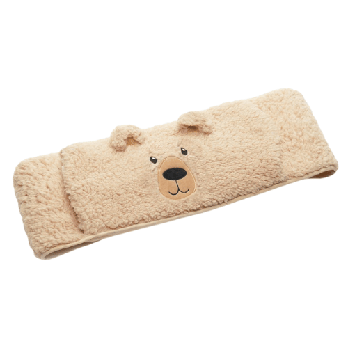 Bear Embroidered Plush Waist Wrap Hot Water Bottle