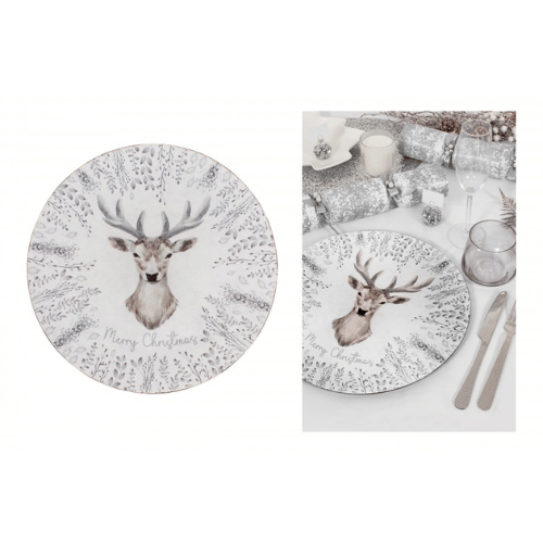 Christmas Stag Charger Plate - Set of 6