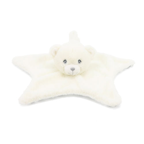 32cm Keeleco Baby White And Grey Bear Blanket