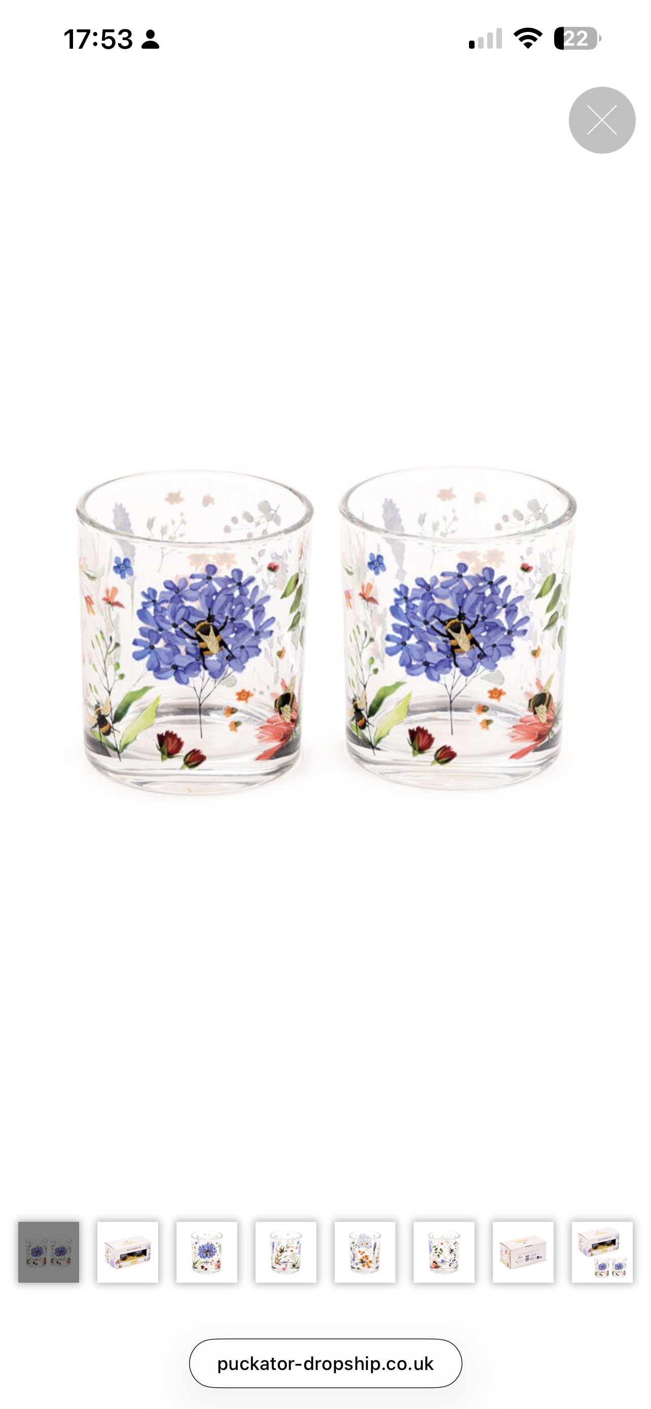 Glass Tumbler Set of 2 250ml - Nectar Meadows