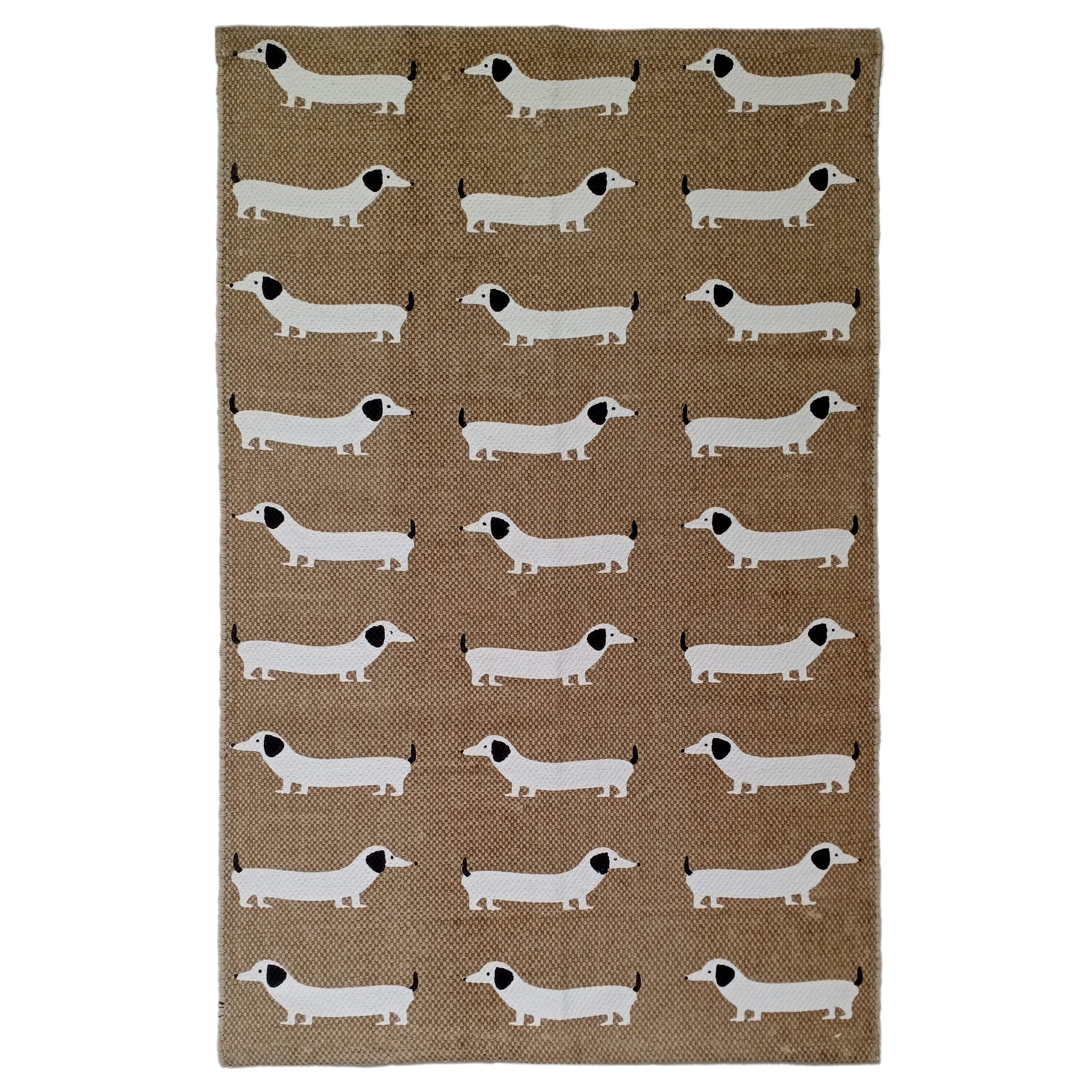 Animal Printed Rug Sausage Dog