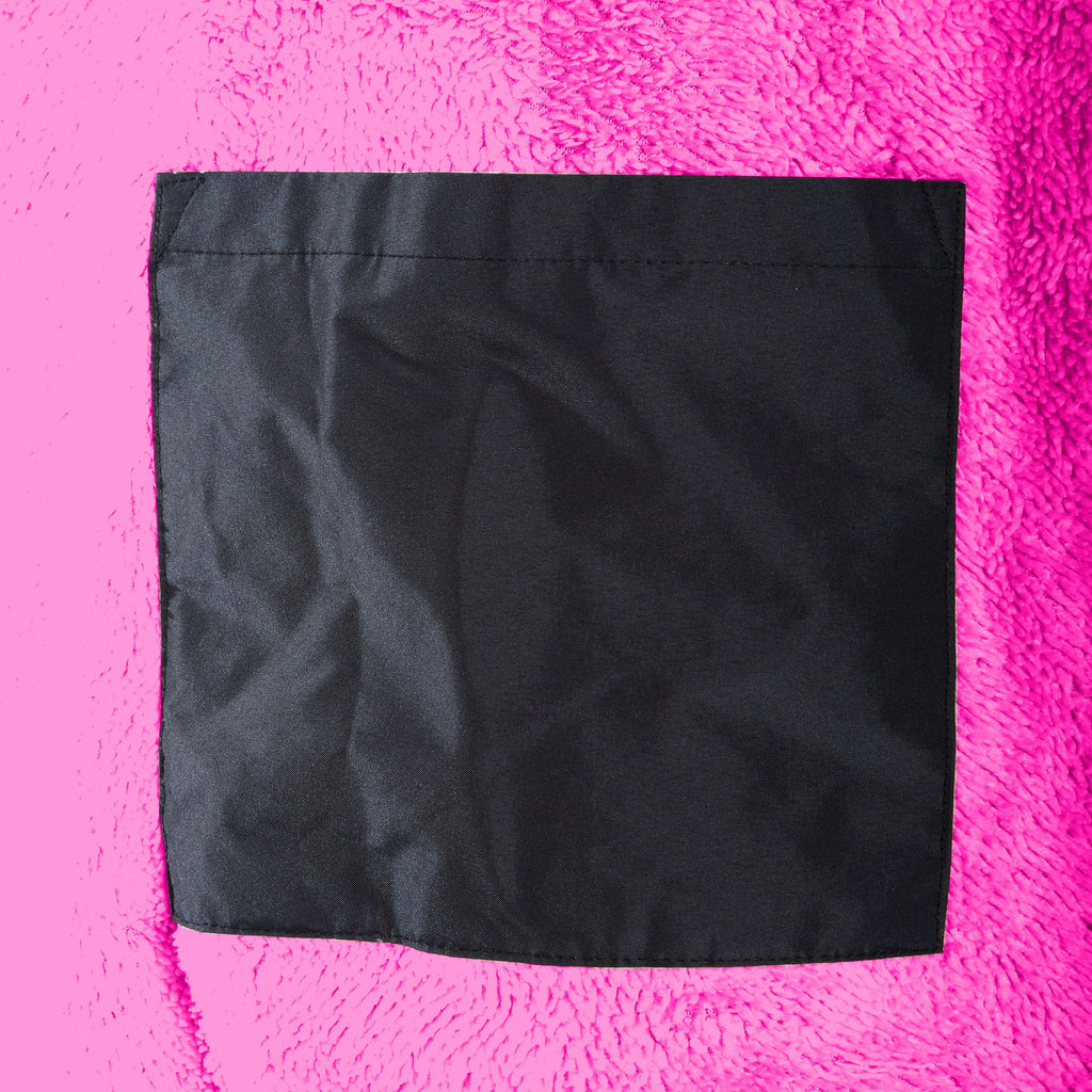 Kids Unisex Hooded Black/Pink Windproof Waterproof Quick Dry Changing Robe