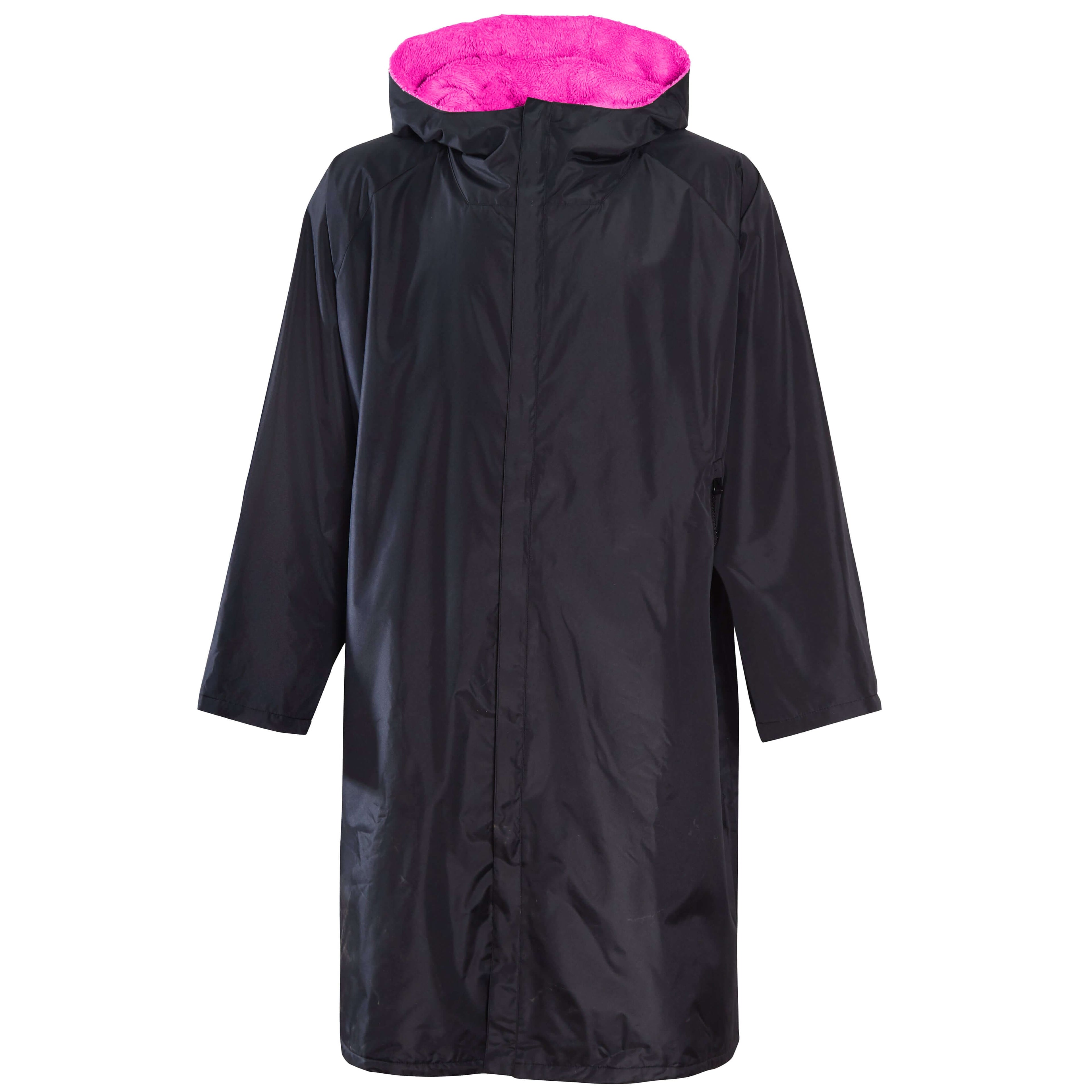 Kids Unisex Hooded Black/Pink Windproof Waterproof Quick Dry Changing Robe