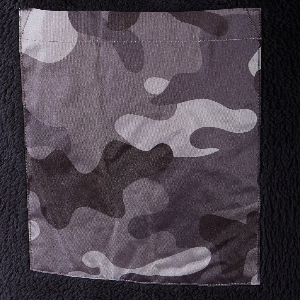 Kids Unisex Hooded Coat Camo/Black Windproof Waterproof Quick Dry Changing Robe