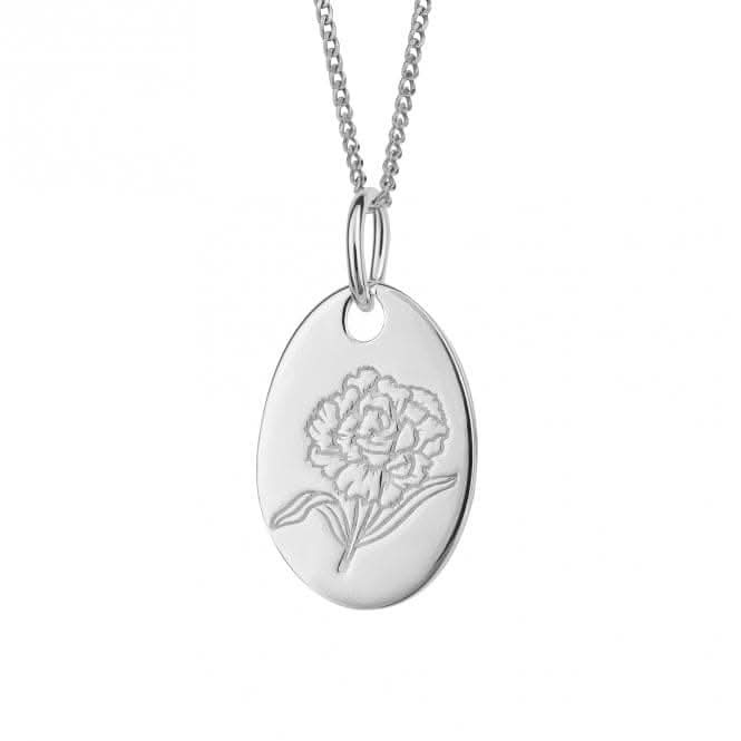 January Carnation Birth Blooms Pendant