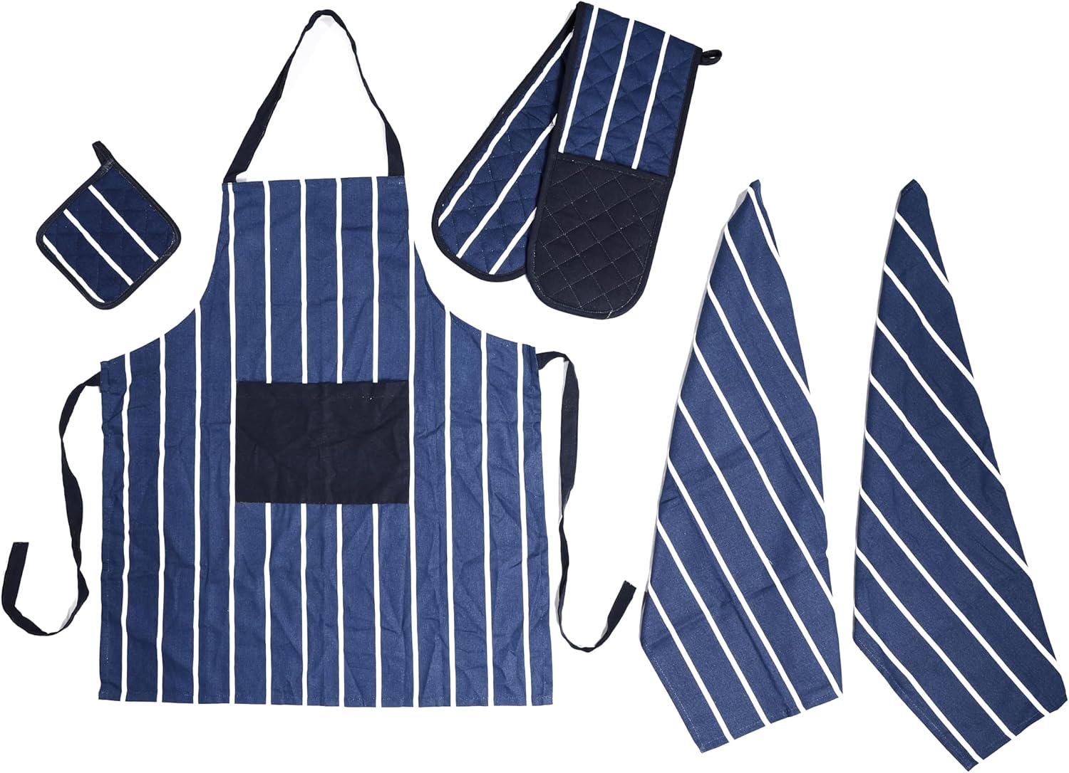 Apron, Double Oven Gloves & Kitchen Towel Set