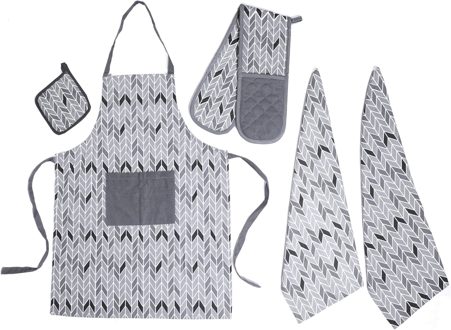 Apron, Double Oven Gloves & Kitchen Towel Set
