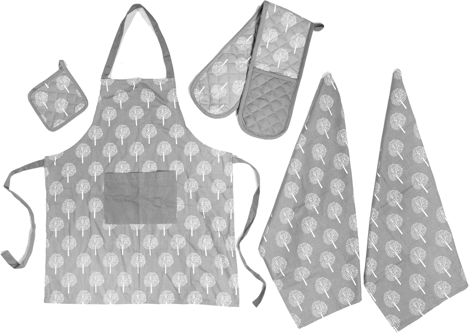 Apron, Double Oven Gloves & Kitchen Towel Set