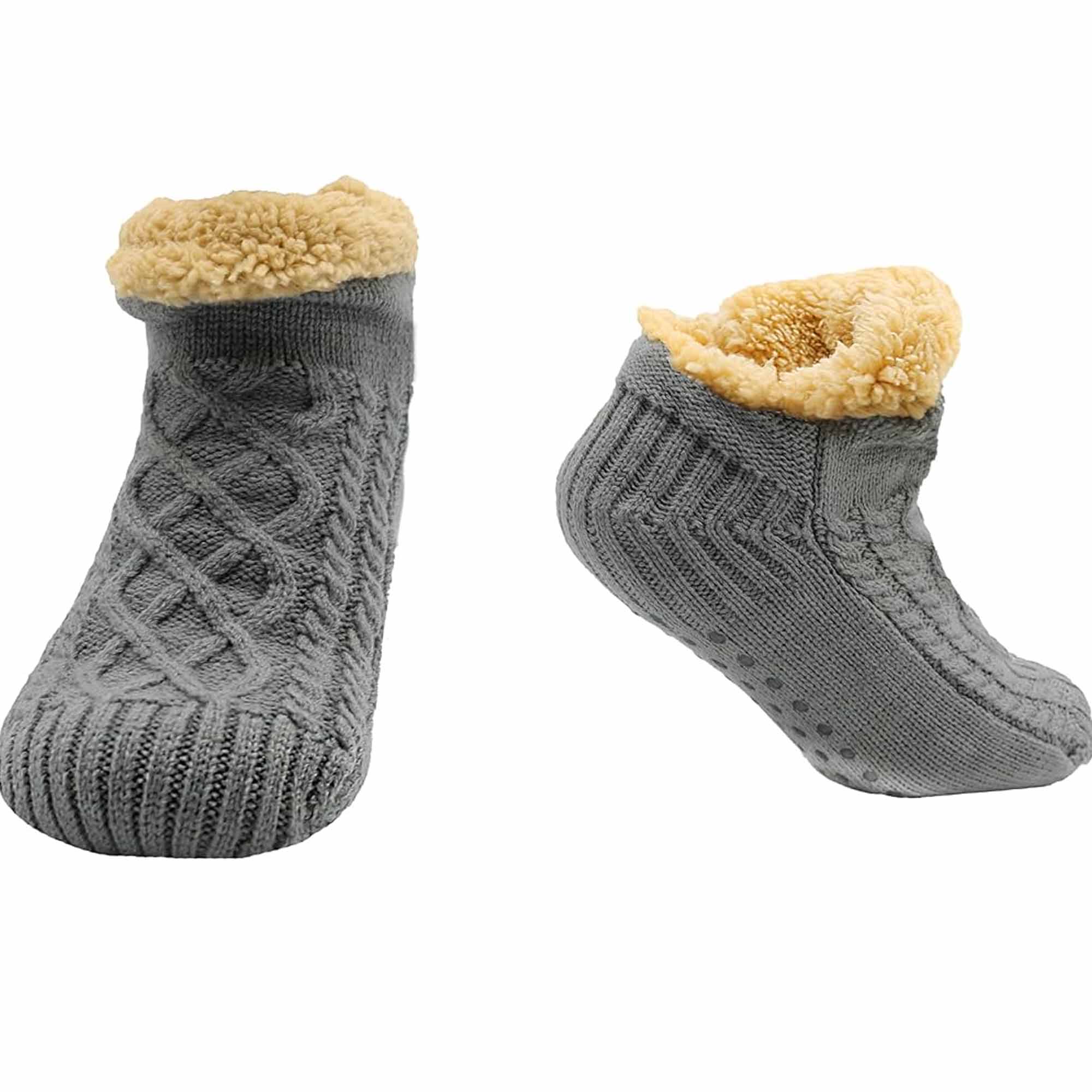 Luxurious Nordic Fluffy Sherpa Lined Slipper Socks for Men and Women