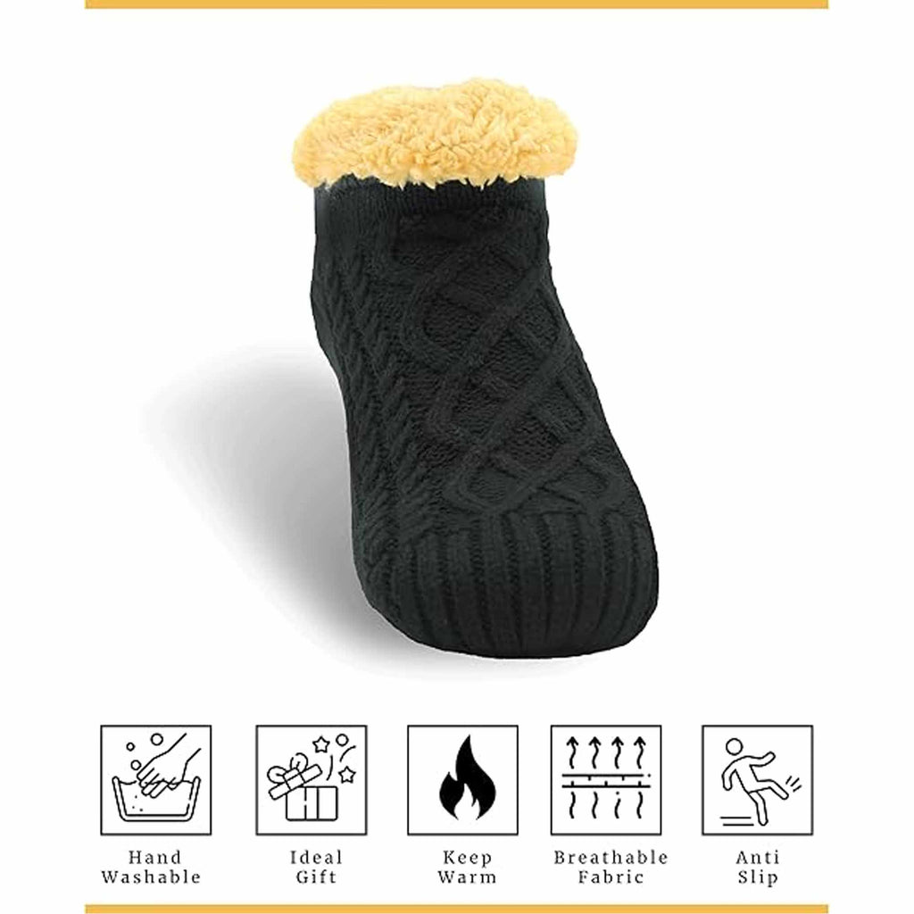 Luxurious Nordic Fluffy Sherpa Lined Slipper Socks for Men and Women