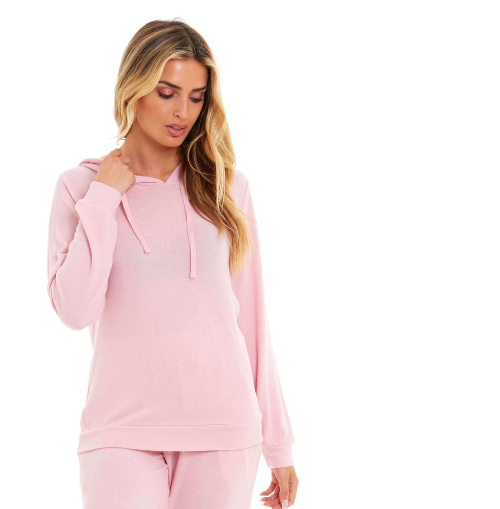Womens Cosy Hooded Pyjama Loungewear Set