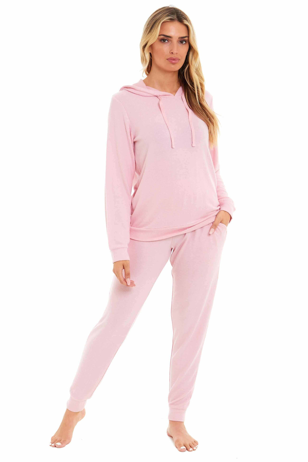 Womens Cosy Hooded Pyjama Loungewear Set