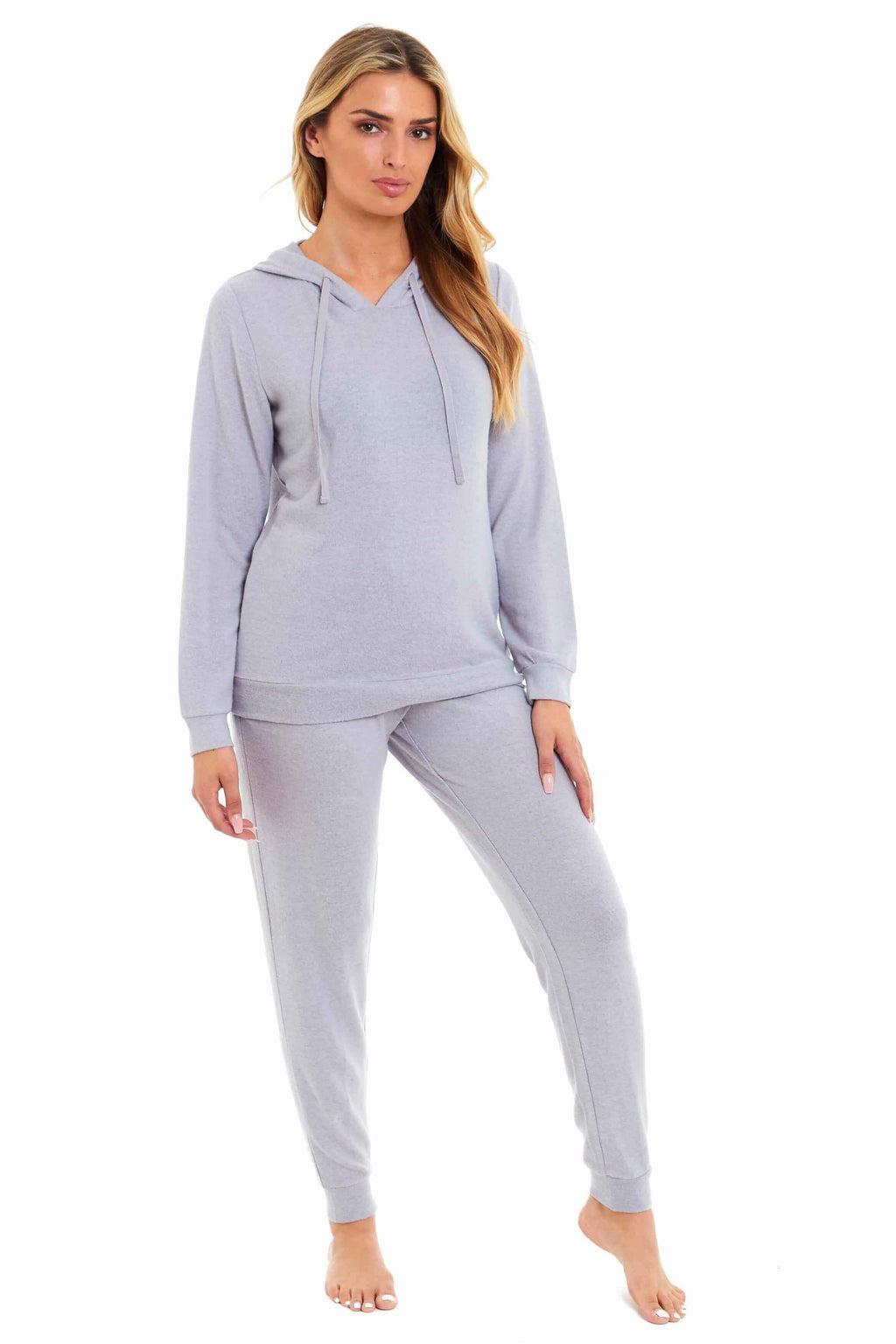Womens Cosy Hooded Pyjama Loungewear Set