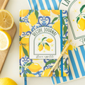Italian Lemon Print A5 Recipe Journal