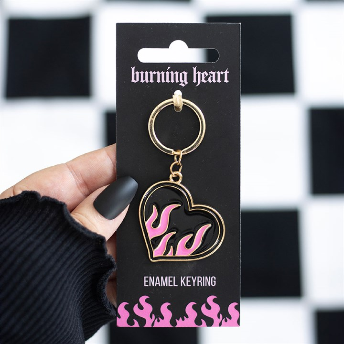 Burning Heart Keyring