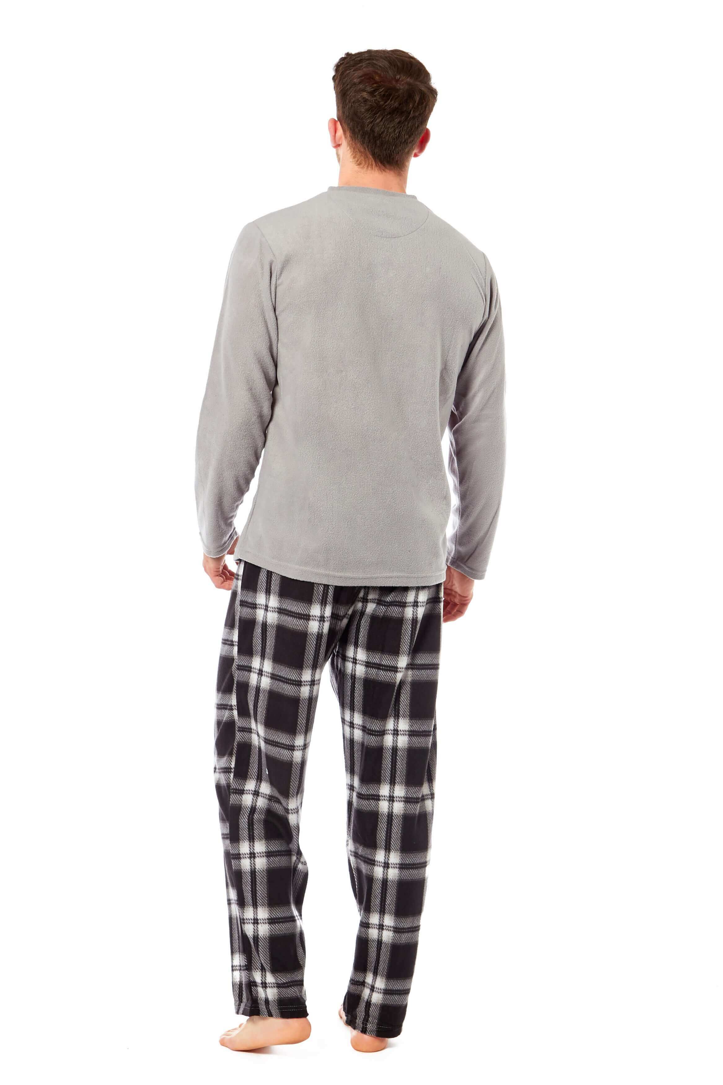 Men's Thermal Fleece Pyjama Set with Stylish Check