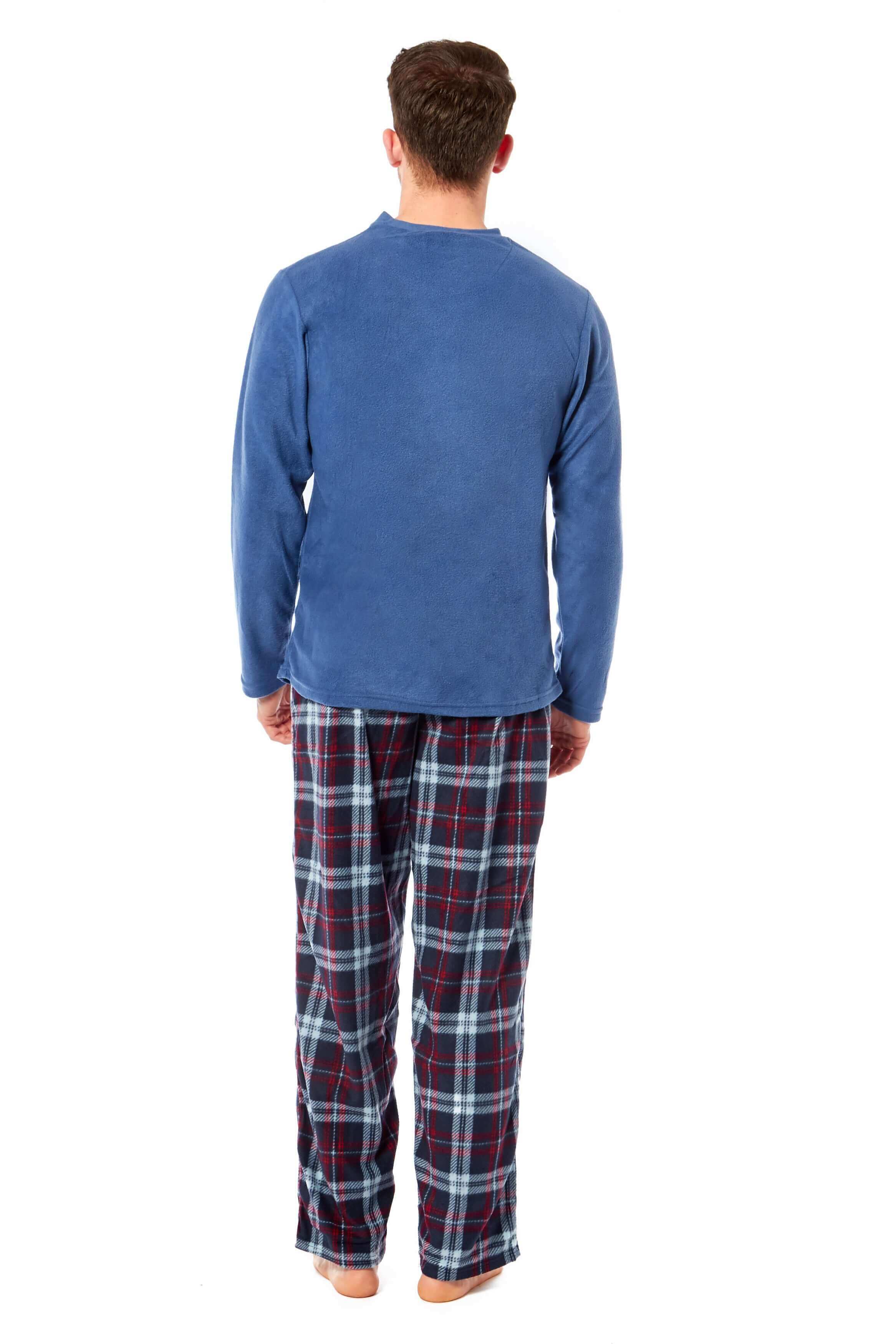 Men's Thermal Fleece Pyjama Set with Stylish Check