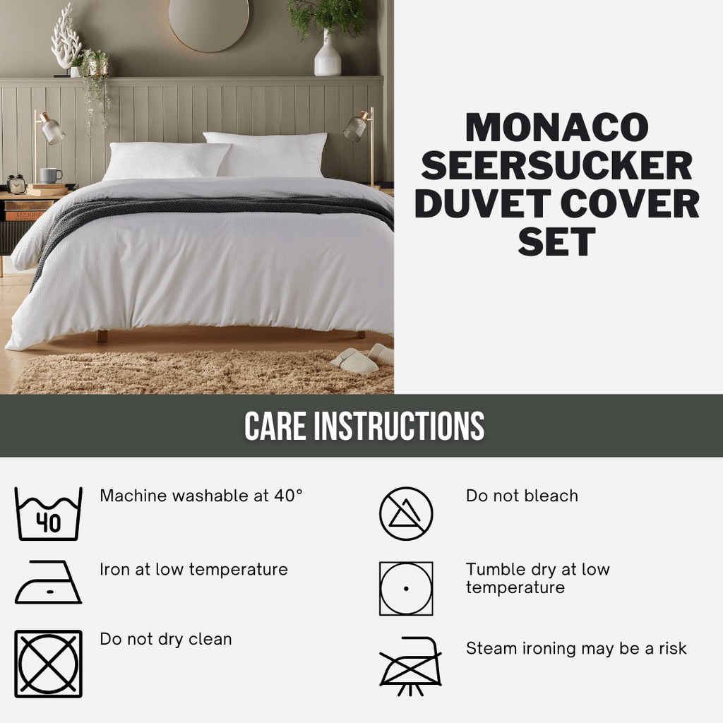 Monaco Seersucker Duvet Cover Set