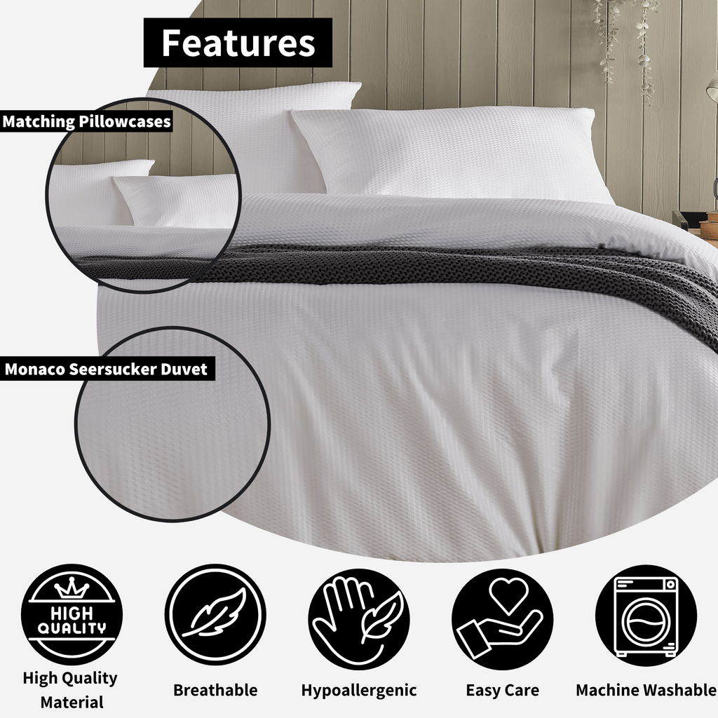 Monaco Seersucker Duvet Cover Set