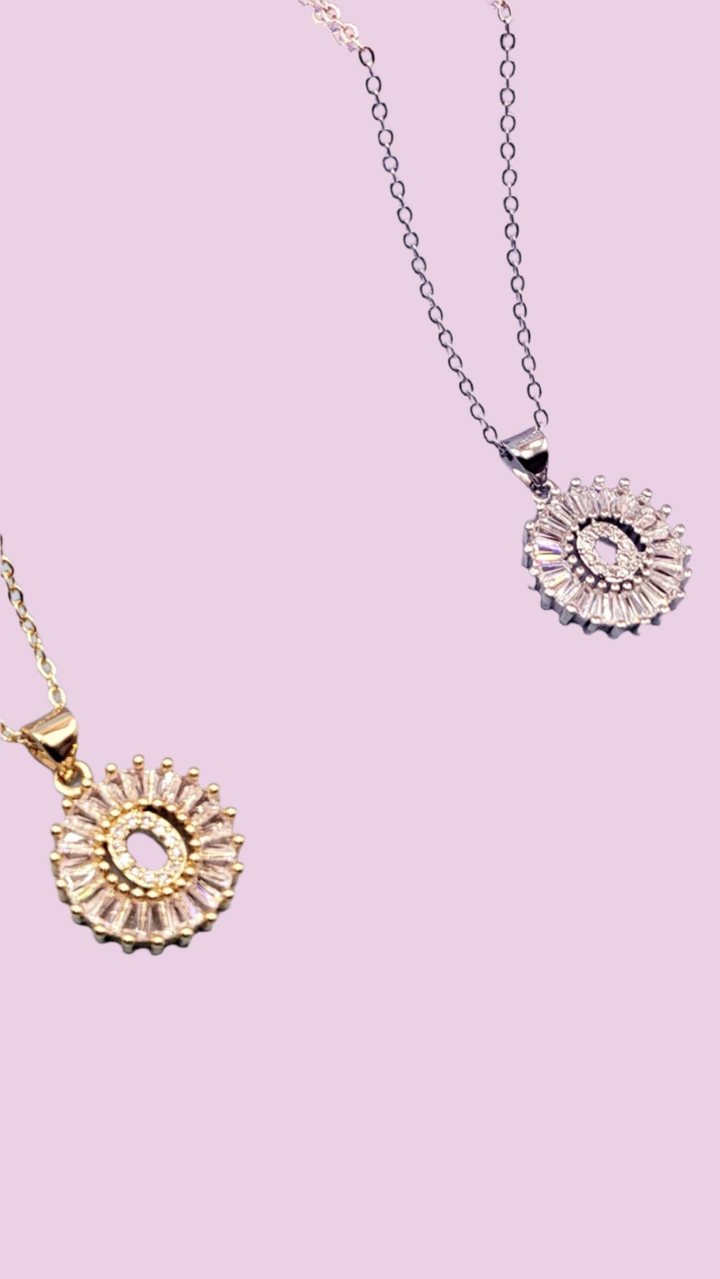 Personalized Letter Crystal Initial Necklace