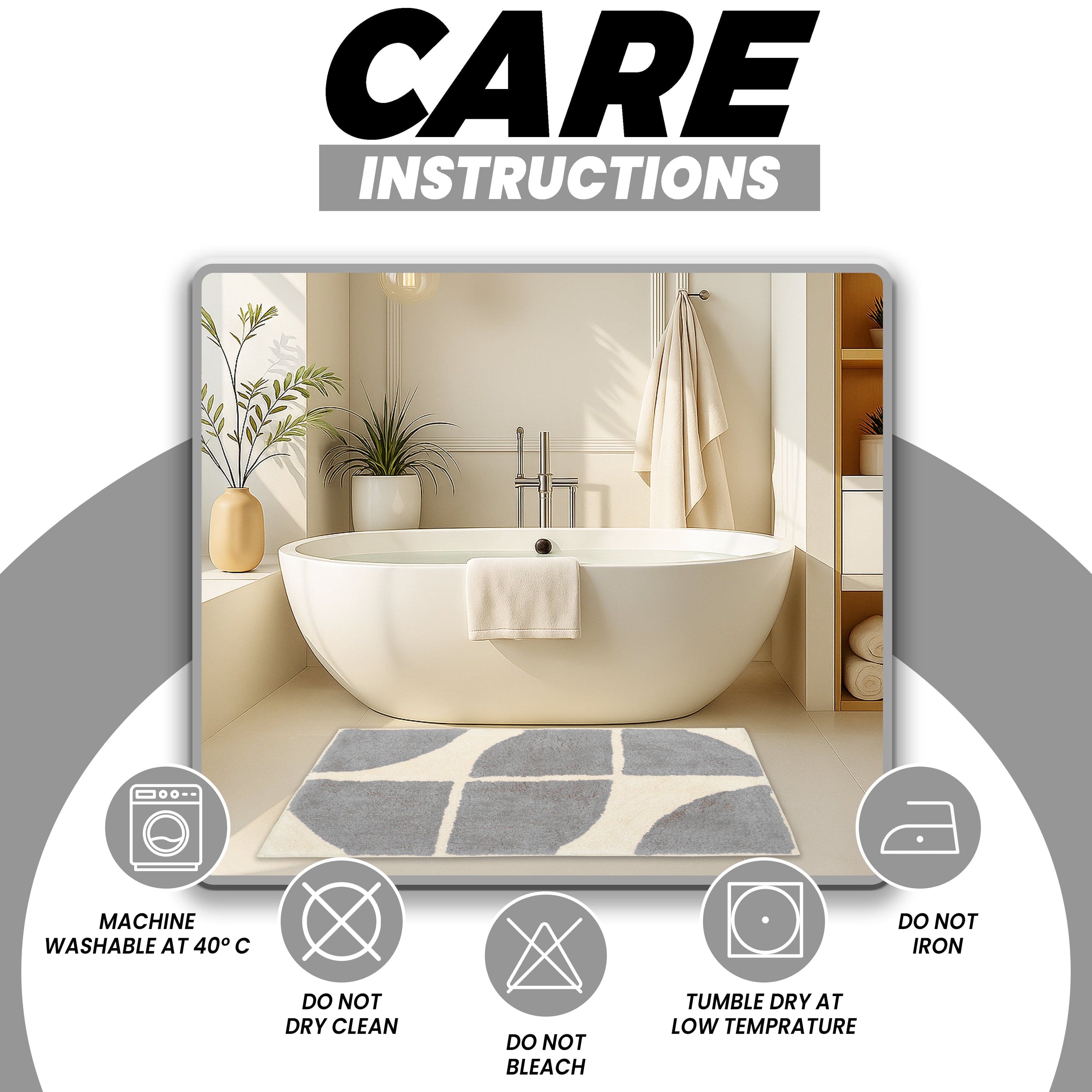 Stockholm Bath Mat Non Slip