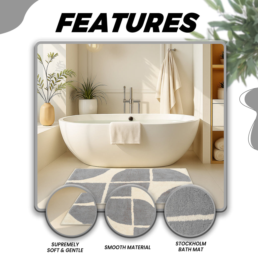 Stockholm Bath Mat Non Slip