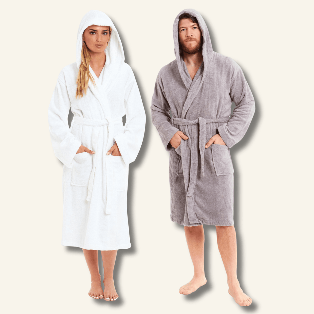 Unisex Bamboo Hooded Dressing Gown