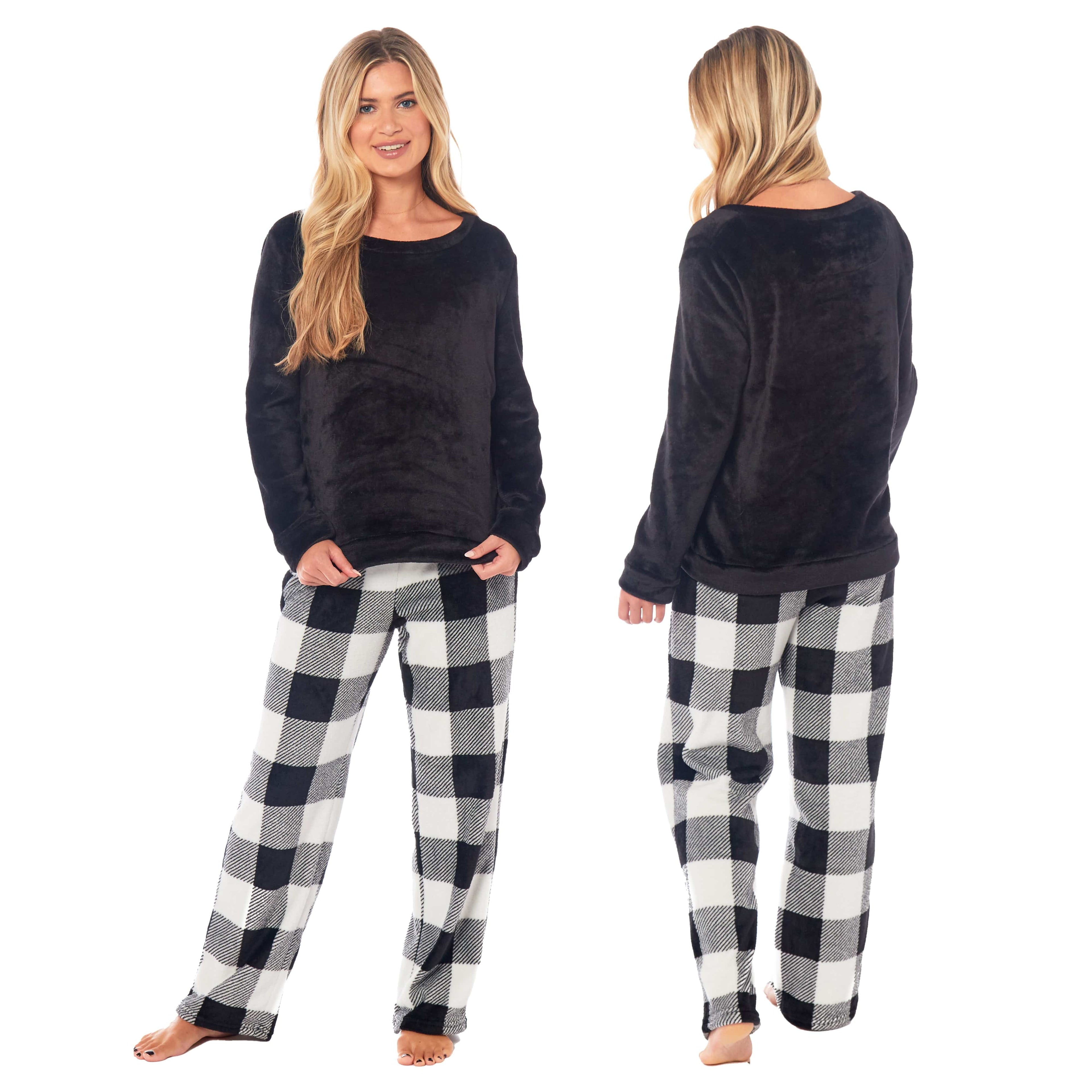 Women's Buffalo Check Fleece PJ Set