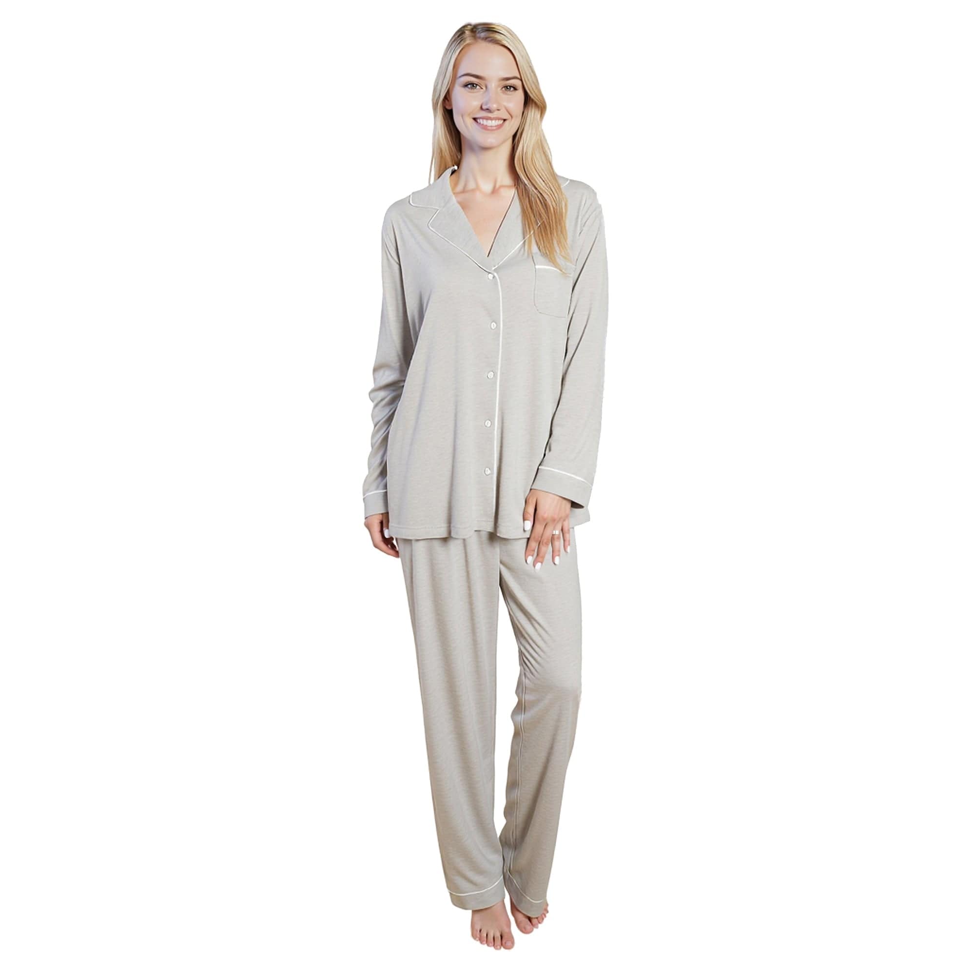 Women's Grey Soft Touch Pyjama Set