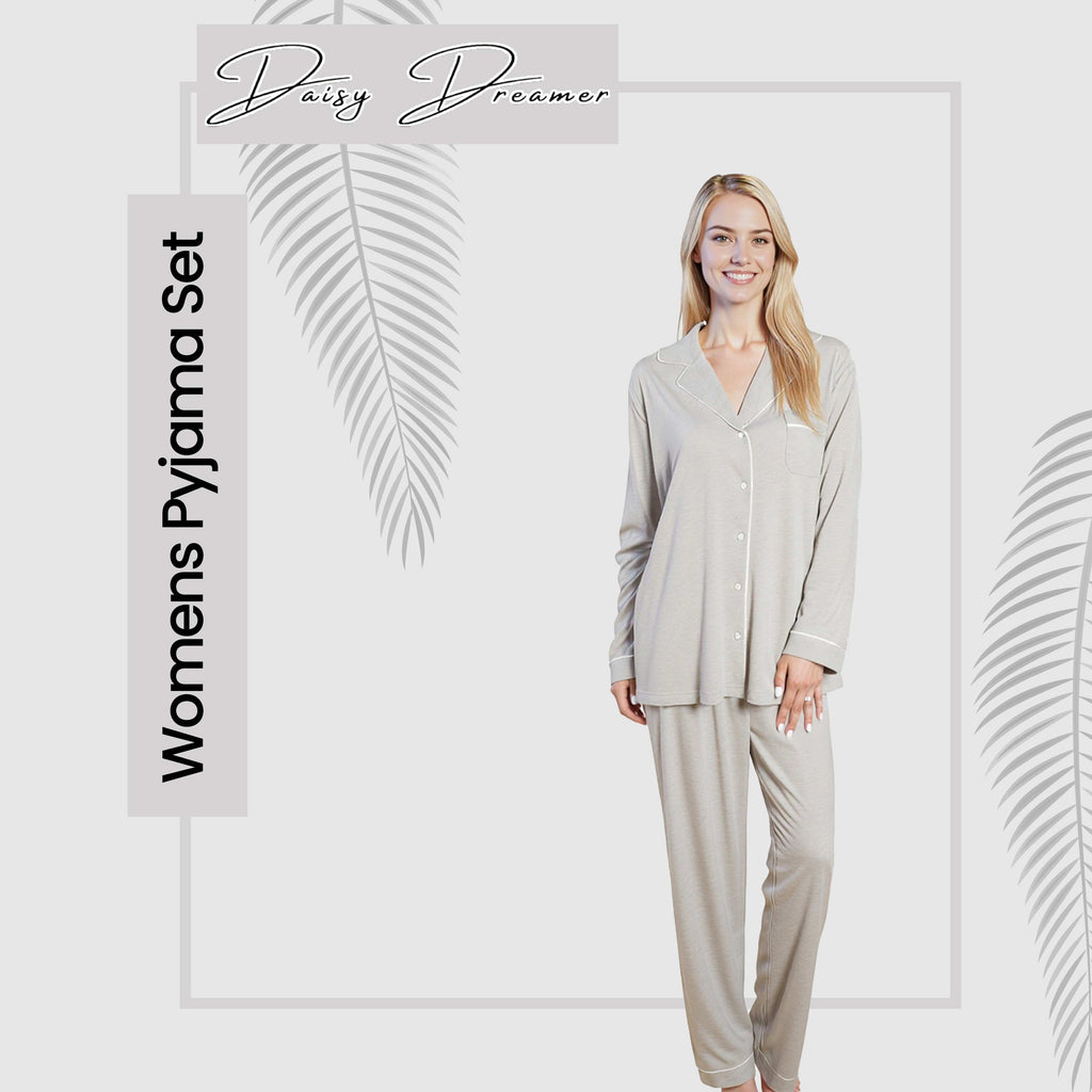Women's Grey Soft Touch Pyjama Set